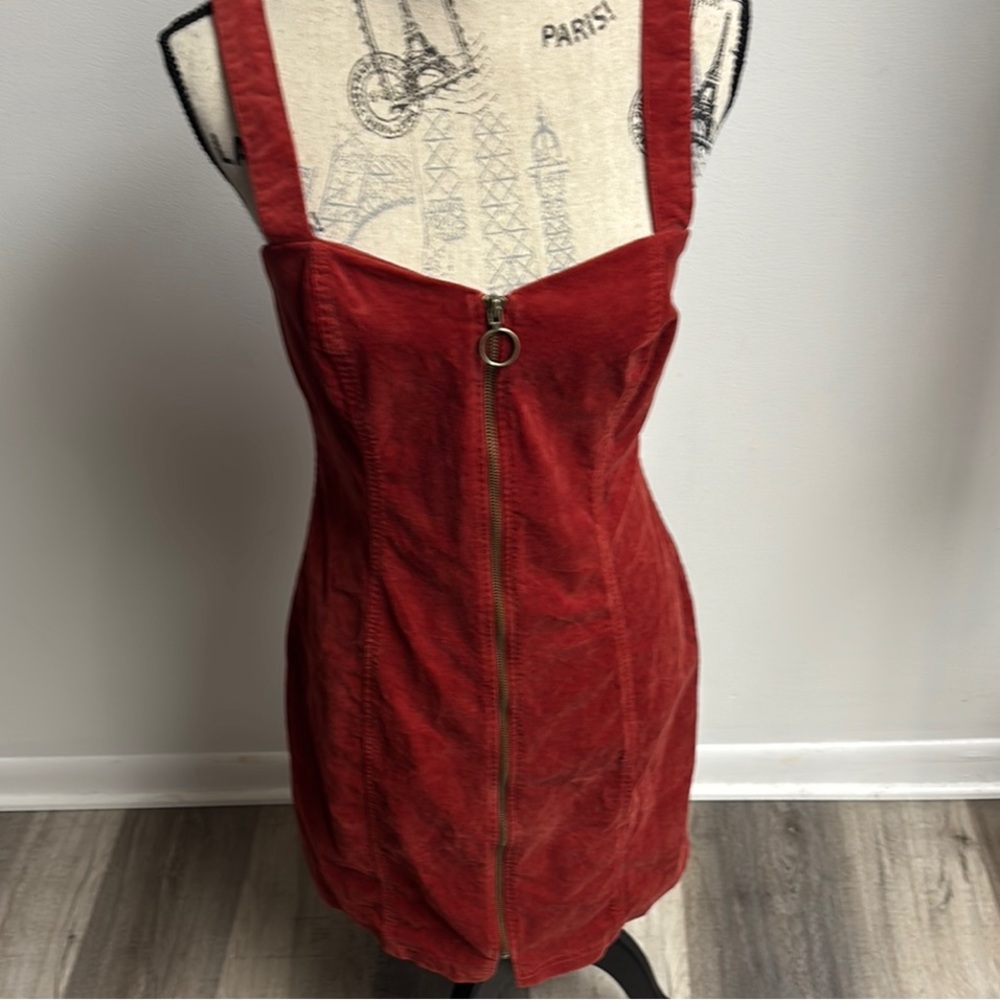 Y2K Burnt Orange Corduroy Dress - Picture 4 of 16